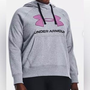 Women’s UA Rival Fleece Big Logo Foil Outline Hoodie (NWT)